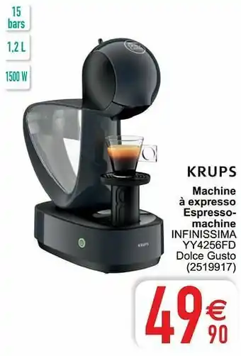 Cora Krups machine à expresso espressomachine infinissima yy4256fd aanbieding