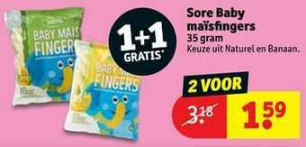 Sore baby maïsfingers