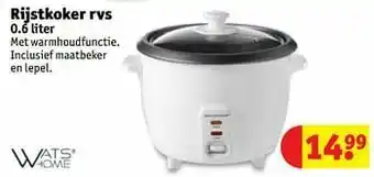 Kruidvat Watshome rijstkoker rvs aanbieding