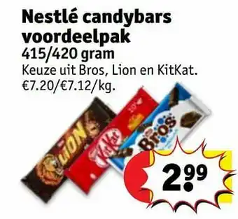 Kruidvat Nestlé candybars voordeelpak aanbieding