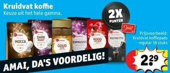 Kruidvat Kruidvat koffiepads regular aanbieding