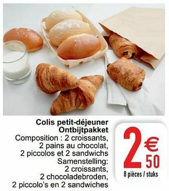 Colis petit-déjeuner ontbijtpakket