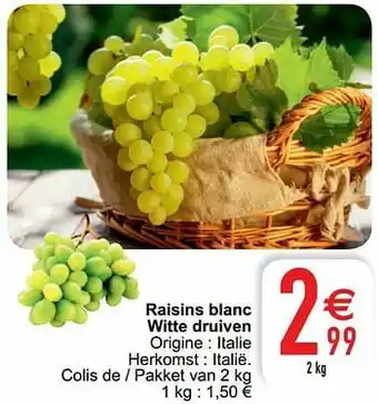 Cora Raisins blanc witte druiven aanbieding