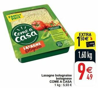 Cora Lasagne bolognaise bolognese come a casa aanbieding