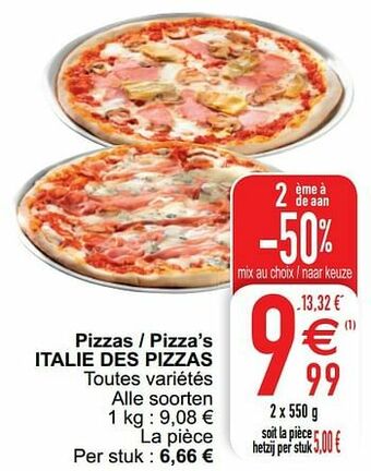 Cora Pizzas - pizza’s italie des pizzas aanbieding