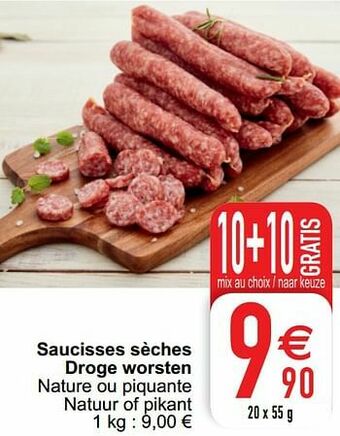 Cora Saucisses sèches droge worsten aanbieding