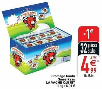 Cora Fromage fondu smeerkaas la vache qui rit aanbieding