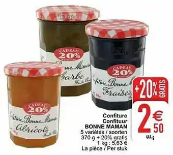 Cora Confiture confituur bonne maman aanbieding