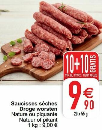 Cora Saucisses sèches droge worsten aanbieding