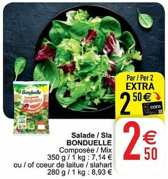 Cora Salade - sla bonduelle aanbieding