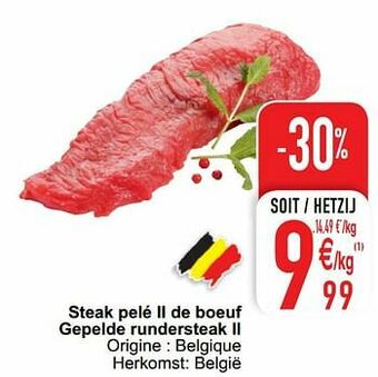 Cora Steak pelé ii de boeuf gepelde rundersteak ii aanbieding