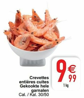 Cora Crevettes entières cuites gekookte hele garnalen aanbieding