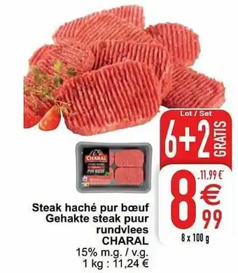 Cora Steak haché pur boeuf gehakte steak puur rundvlees charal aanbieding