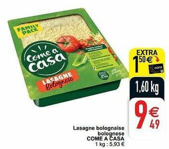 Cora Lasagne bolognaise bolognese come a casa aanbieding