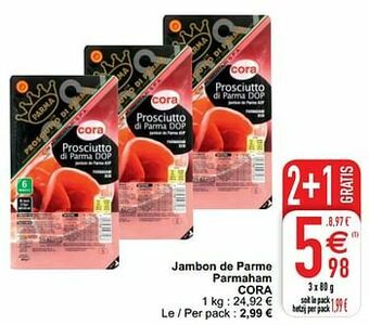 Cora Jambon de parme parmaham cora aanbieding