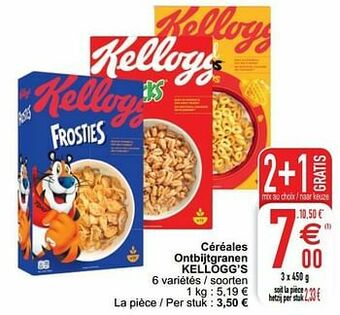 Cora Céréales ontbijtgranen kellogg’s aanbieding