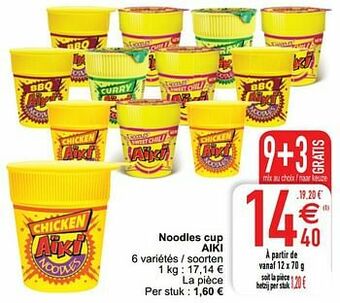 Cora Noodles cup aiki aanbieding