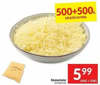 Intermarché Emmentaler geraspte kaas aanbieding