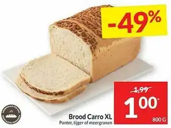 Brood carro xl panter, tijger of meergranen