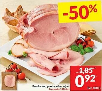 Intermarché Beenham op grootmoeders wijze aanbieding