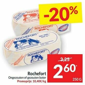 Intermarché Rochefort ongezouten of gezouten boter aanbieding