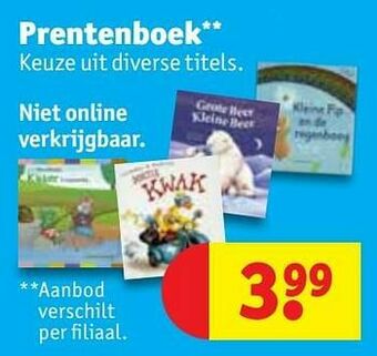 Kruidvat Prentenboek aanbieding