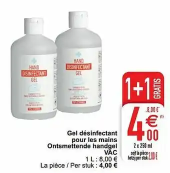 Gel désinfectant pour les mains ontsmettende handgel vac