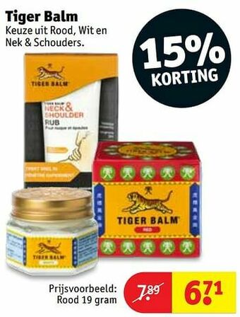 Kruidvat Tiger balm rood aanbieding