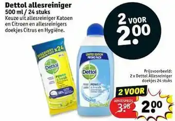 Kruidvat Dettol allesreiniger doekjes aanbieding