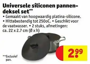 Kruidvat Universele siliconen pannendeksel set aanbieding