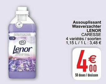 Assouplissant wasverzachter lenor caresse