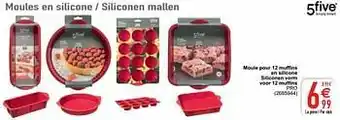 Moule pour 12 muffins en silicone siliconen vorm voor 12 muffins pro