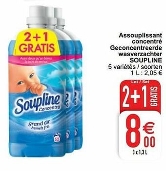 Cora Assouplissant concentré geconcentreerde wasverzachter soupline aanbieding