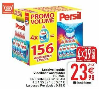 Cora Lessive liquide vloeibaar wasmiddel persil freshness by silan aanbieding
