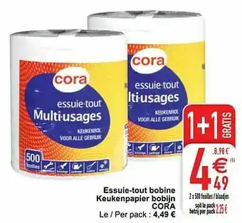 Cora Essuie-tout bobine keukenpapier bobijn cora aanbieding