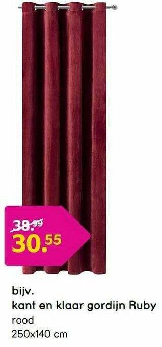Leen Bakker Kant en klaar gordijn ruby aanbieding
