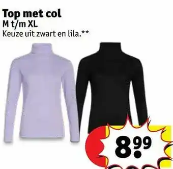 Kruidvat Top met col aanbieding