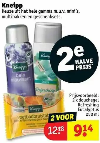Kruidvat Douchegel refreshing eucalyptus aanbieding
