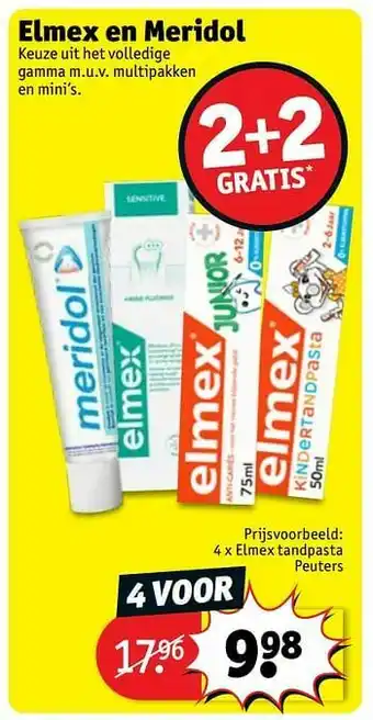 Kruidvat Elmex tandpasta peuters aanbieding