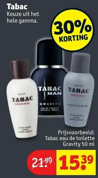 Kruidvat Tabac eau de toilette gravity aanbieding