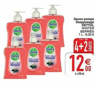 Cora Savon pompe zeeppompje dettol winter berries aanbieding