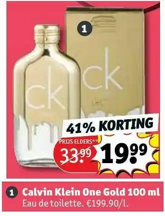 Kruidvat Calvin klein one gold edt aanbieding