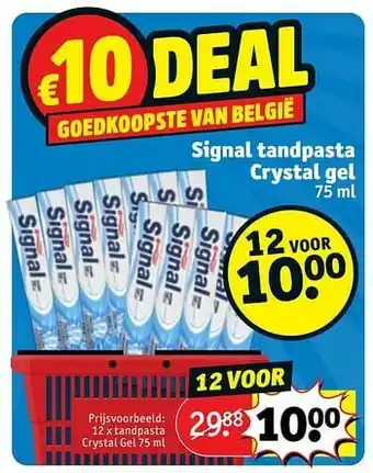 Kruidvat Tandpasta crystal gel aanbieding