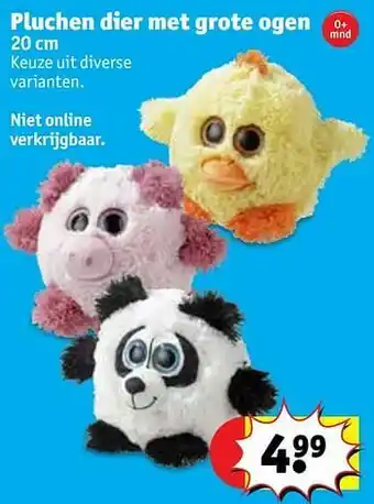 Kruidvat Pluchen dier met grote ogen aanbieding