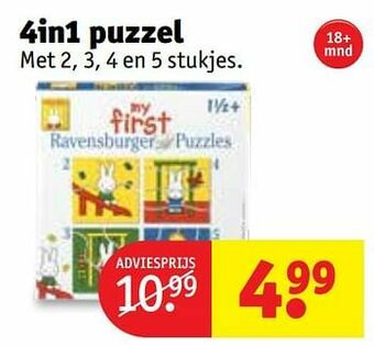 Kruidvat 4in1 puzzel aanbieding