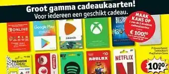 Kruidvat Cadeaukaart playstation store aanbieding
