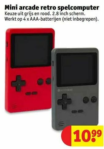Kruidvat Mini arcade retro spelcomputer aanbieding