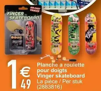 Planche a roulette pour doigts vinger skateboard