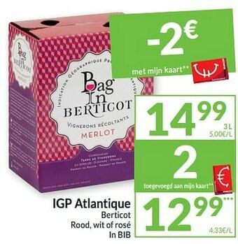 Intermarché Igp atlantique berticot rood, wit of rosé aanbieding