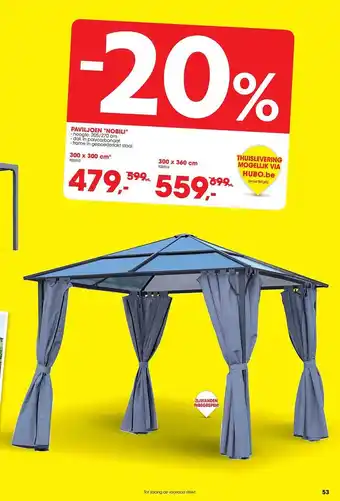 Hubo Paviljoen aanbieding